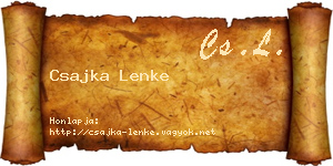 Csajka Lenke névjegykártya