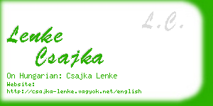 lenke csajka business card